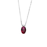 Necklace Roman Gioielli Woman FAVOLA in White Gold Rubino 0.54 Ct COLL.RUB-J-3 - COLL.RUB-J-3